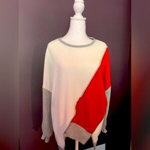 Orange/Grey/White Geometric Tunic